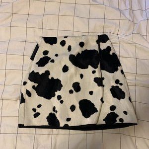 Cow print skirt